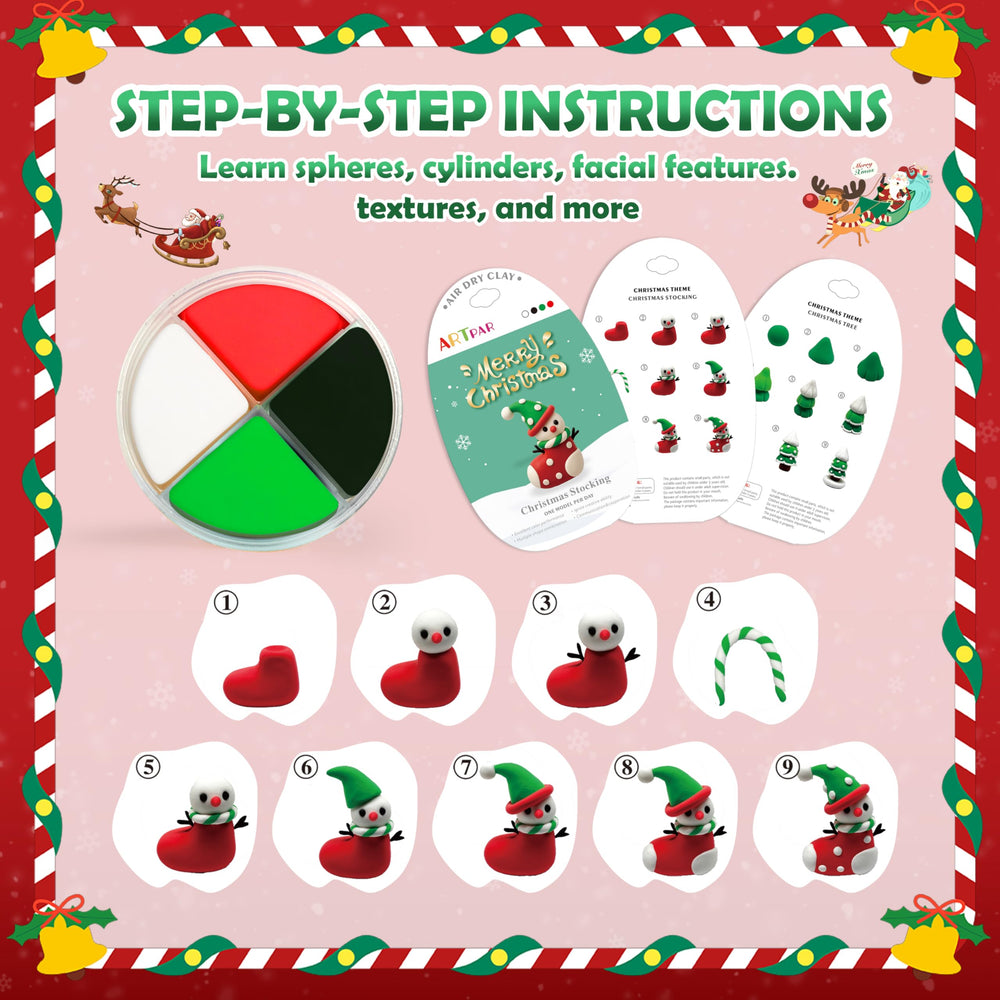 ARTPAR Santa themed clay sculpture for holiday decorations