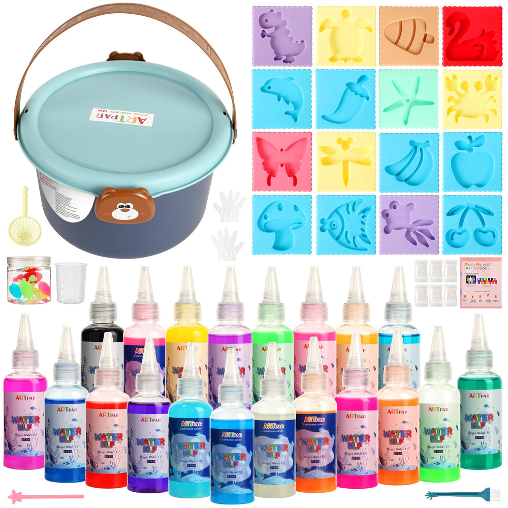 ARTPAR Magic Water Elf color gels and molds for engaging sensory play.