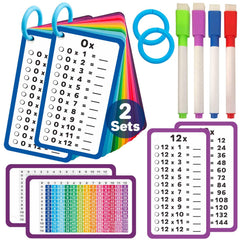 Artreeiger multiplication flash cards 0-12 front view for quick, hands-on practice.