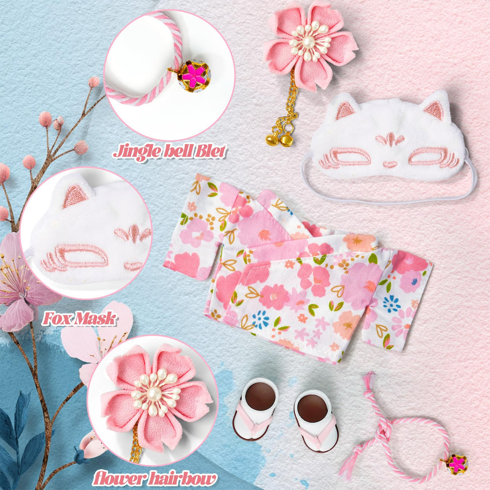 ARTST kimono in pink and green highlights floral patterns for charming photos.