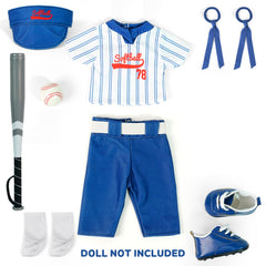 ARTST softball-uniform-bat highlights doll play with realistic game action