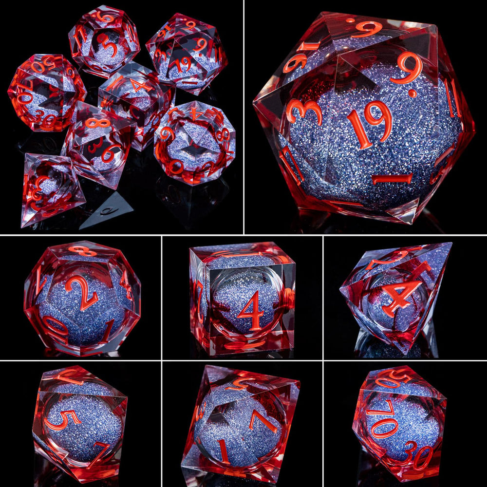 ARUOHHA D10 dice emphasizing readable numbers and precise throw.