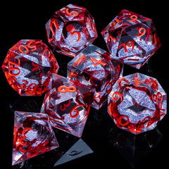 ARUOHHA D8 dice with transparent surface for tactile grip.