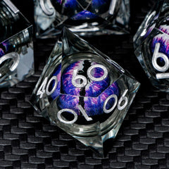 ARUOHHA dragon-eye purple d12 dice with sharp edges for crisp rolls