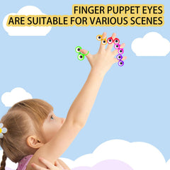 A close-up of Aruytps eyeball ring puppet showing rotating eyes for interactive storytelling.