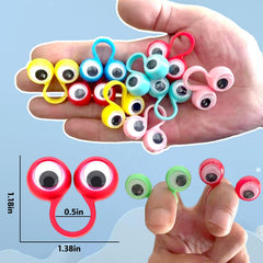 Aruytps wiggly eyeball puppets in action with rotating eyes for engagement.