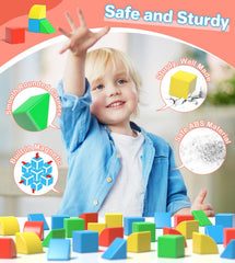 Asago magnetic blocks activity manual provides beginner-building ideas.