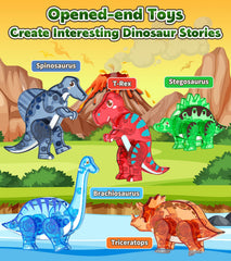 Asago magnetic tiles volcano tile - enhances diorama construction for immersive Jurassic play.
