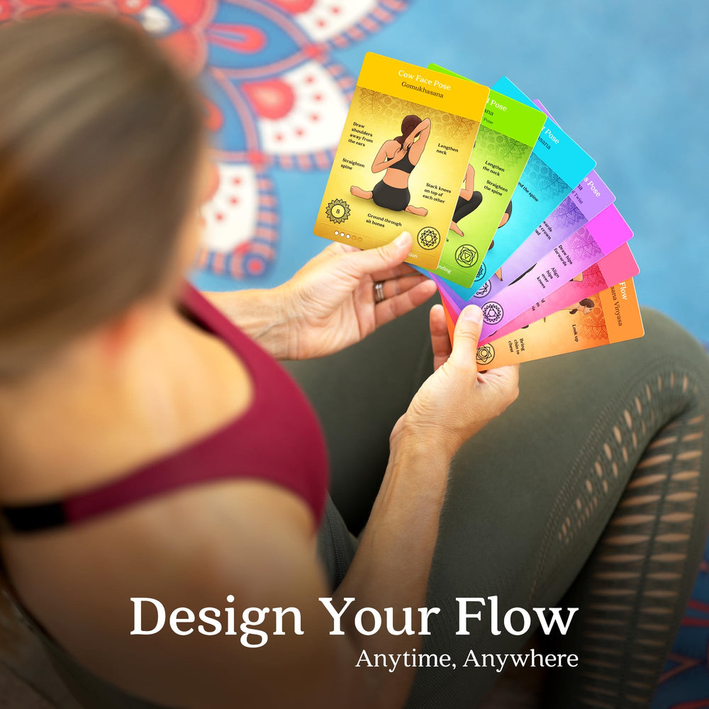 Asana Moon color-coded pose categories highlight skill and chakra focus