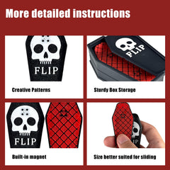ASCAVS Magnetic Kickflip Slider shown with its storage crate for easy desk organization.