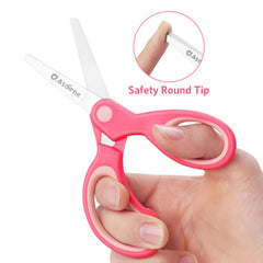 Asdirne Kids Scissors soft grip reduce hand fatigue during projects.
