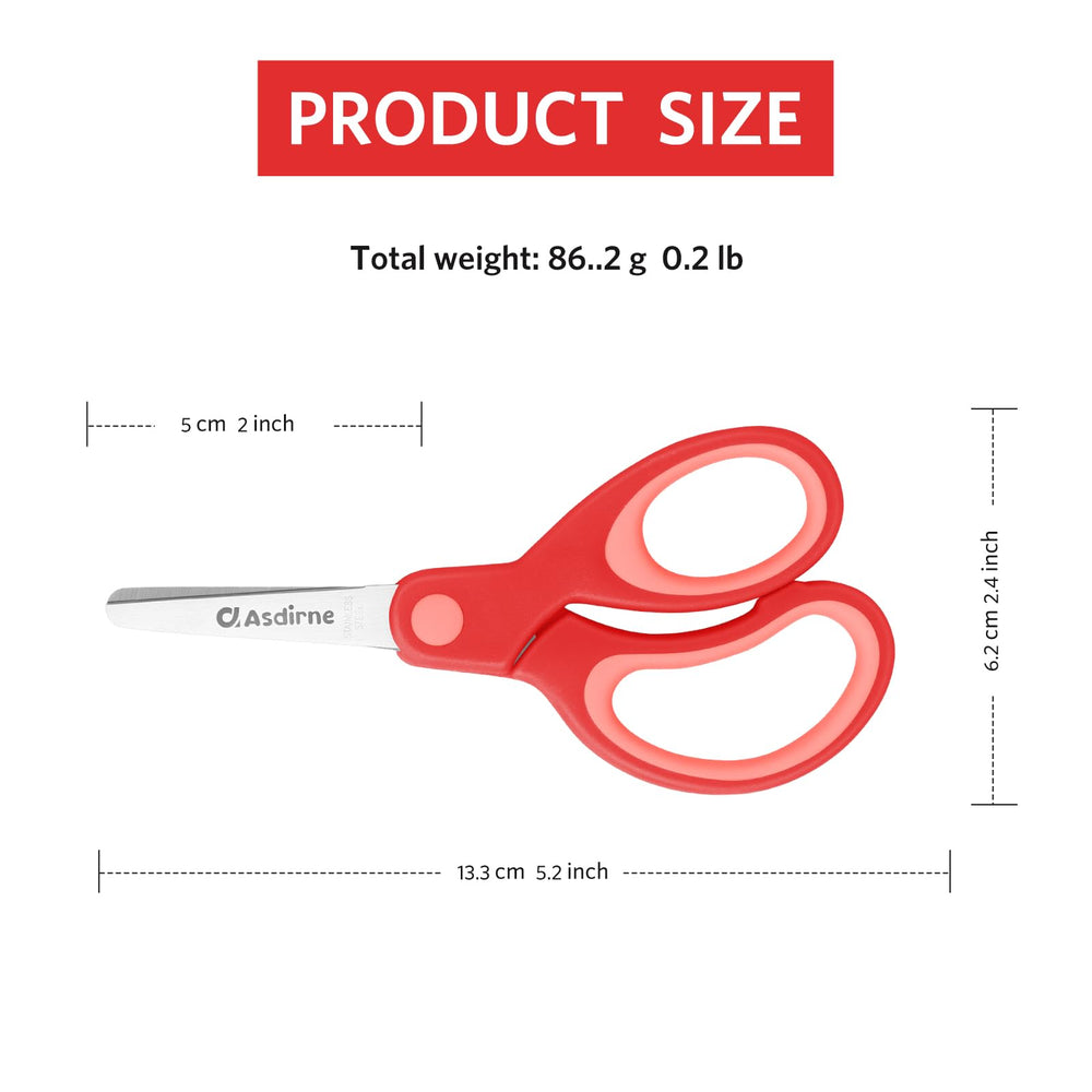 Asdirne Kids Scissors stainless steel blades stay sharp and durable.