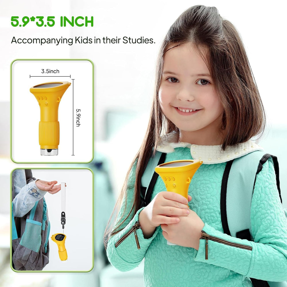 Ashfly Kids Microscope stores up to 400 photos for easy sharing of discoveries.