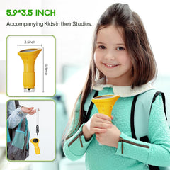 Ashfly Kids Microscope stores up to 400 photos for easy sharing of discoveries.