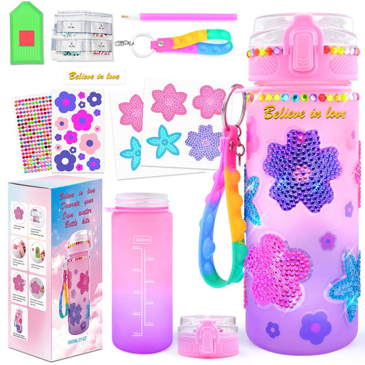 ASIOWELY flower diamond painting bottle kit sparks creativity and hydration for kids