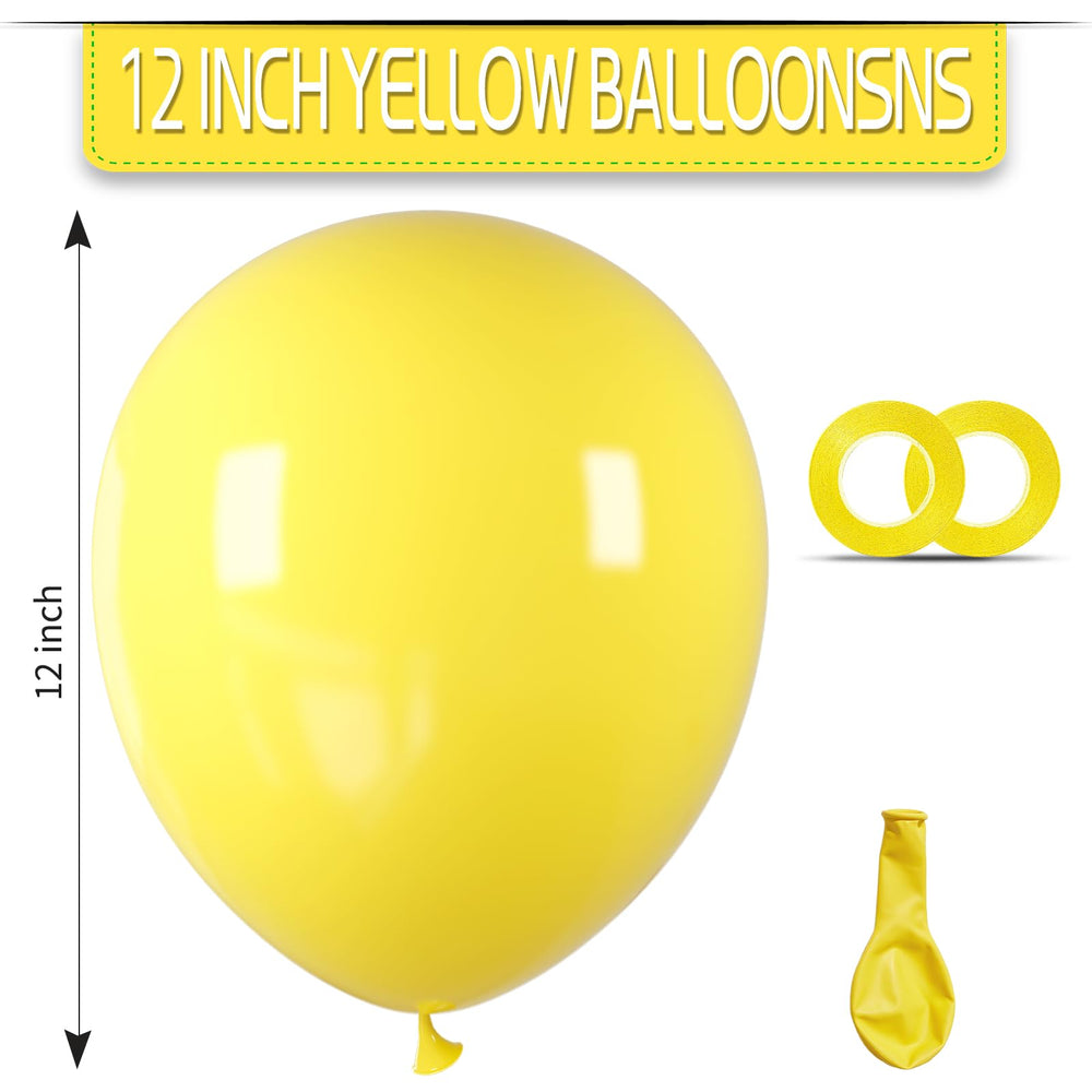 ASIYUHY 12-inch yellow latex balloons for eye-catching ceiling displays