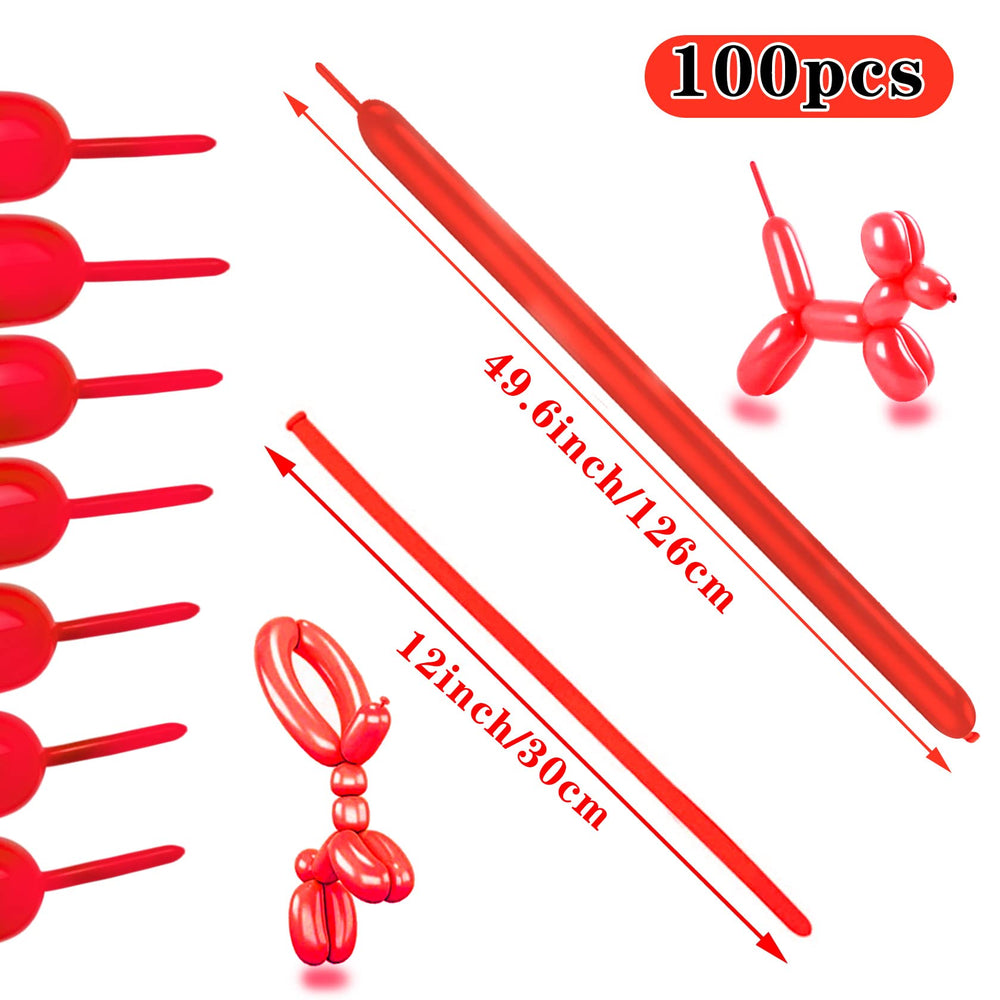 ASIYUHY 260 long red balloon bear shape for kid-friendly crafts