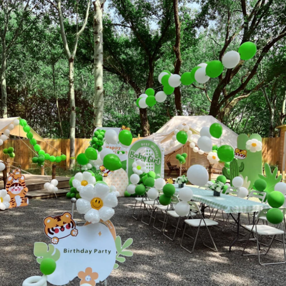 ASIYUHY children's party green balloons for themes