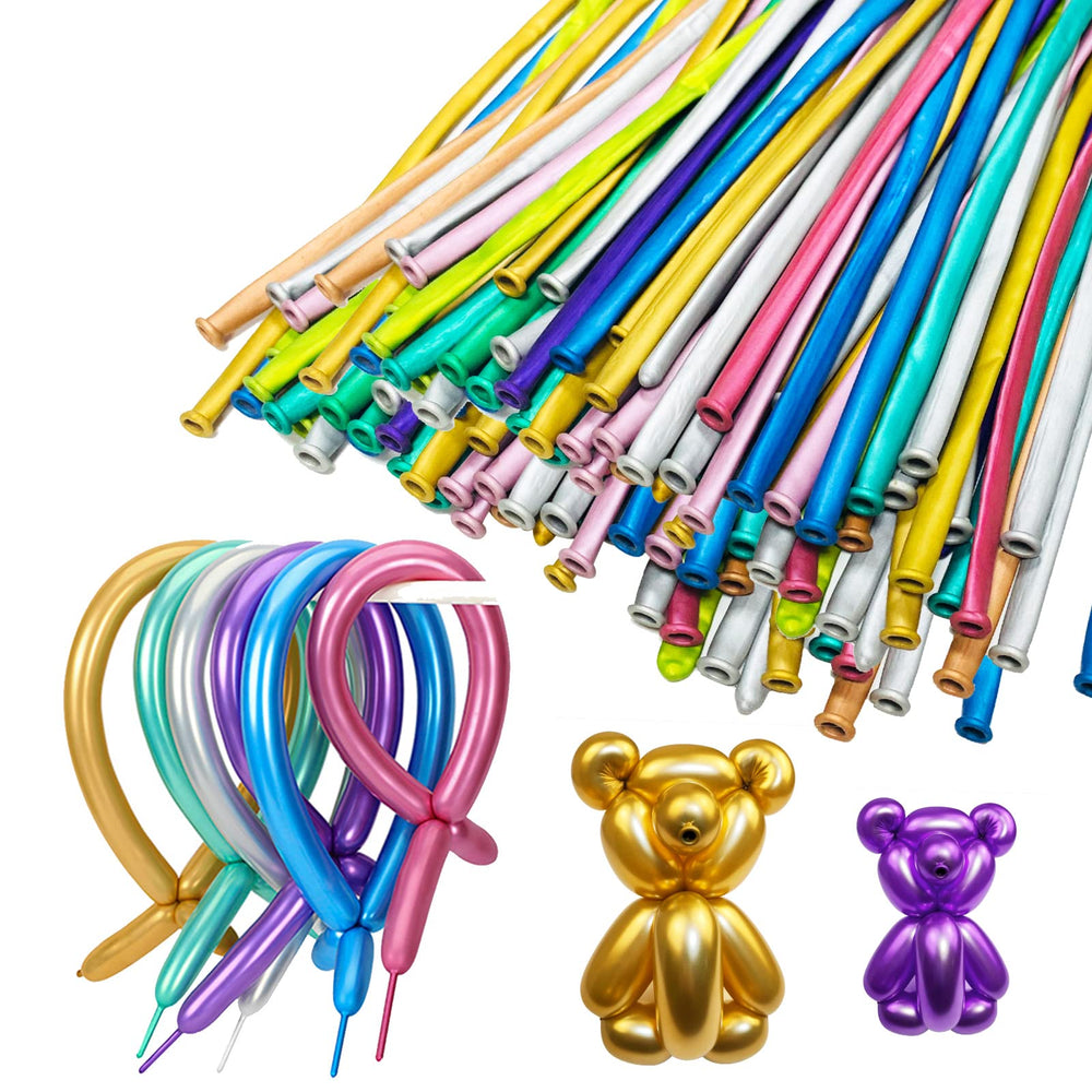 ASIYUHY metallic 260 long balloons butterfly design for charming centerpieces