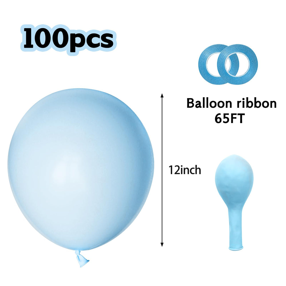 ASIYUHY pastel blue balloon close-up highlighting smooth latex finish