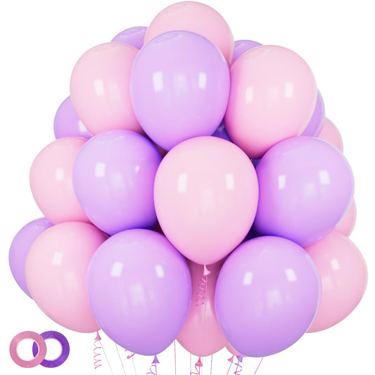 ASIYUHY pink and purple balloons for elegant party decor and photo backdrops