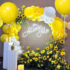 ASIYUHY yellow balloons create clusters that brighten any room
