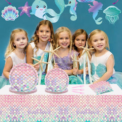 Askljeby mermaid decorations for a 24-guest princess celebration.