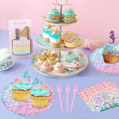 Askljeby mermaid party set illustrating easy setup and cleanup.