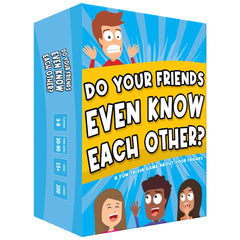 ASM GAMES Do Your Friends Even Know Each Other? card deck ready for a lively party night