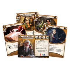Arkham Horror Harvey Walters starter deck on a table for easy intro play