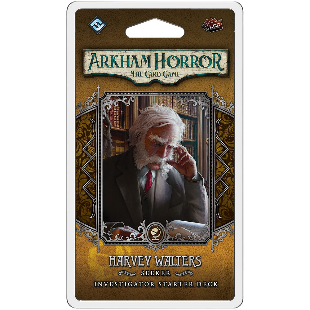 Asmodee Arkham Horror Harvey Walters starter deck cover for fast cooperative play