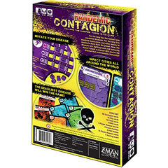 Pandemic Contagion card deck on display enables quick planning and dynamic turns.