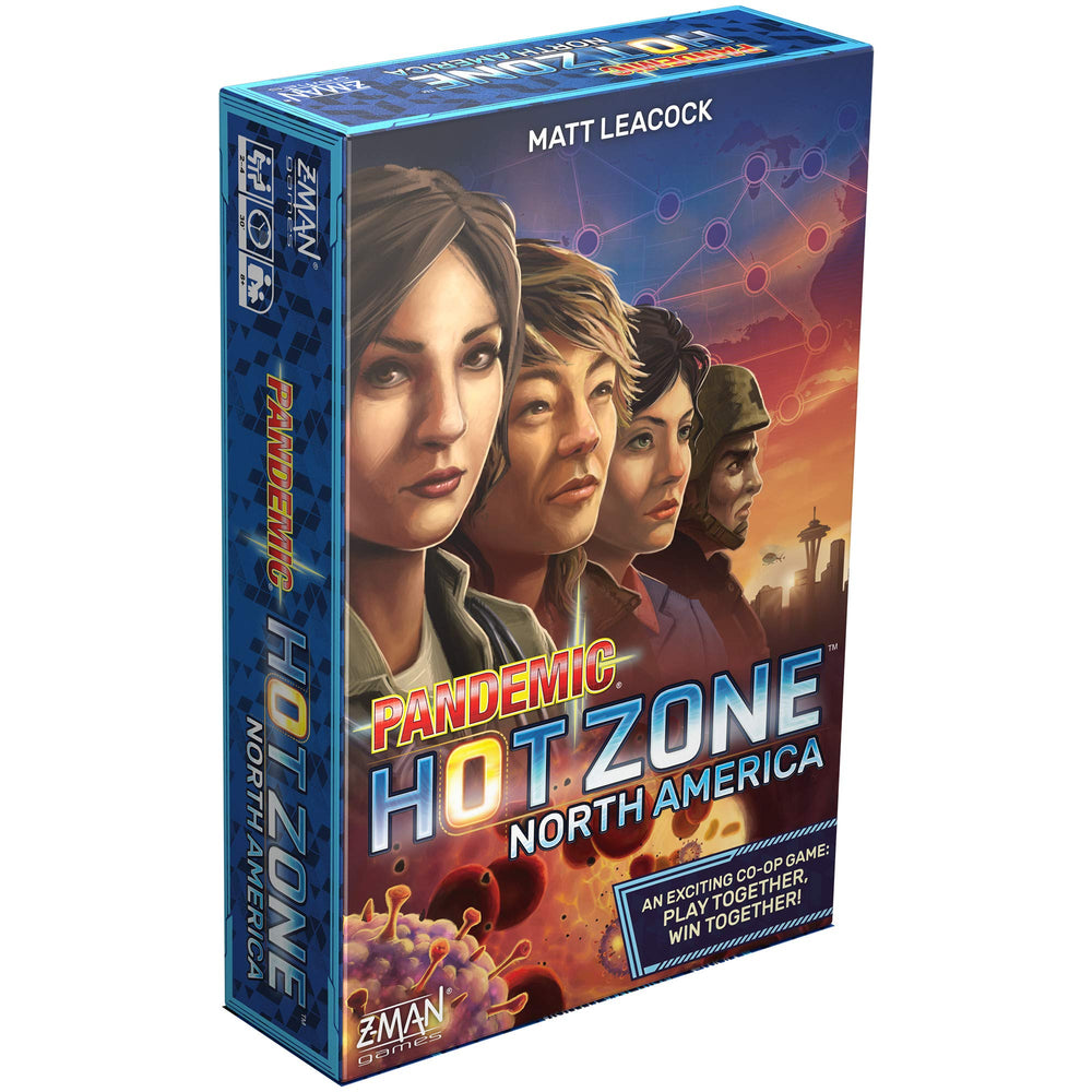 Asmodee Pandemic Hot Zone North America cover, compact setup for quick play