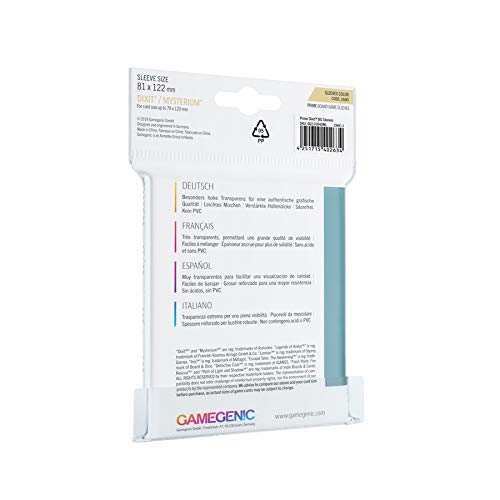 Asmodee Prime Sleeves deliver crystal clarity while guarding cards against wear.