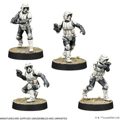 Asmodee Star Wars Legion Scout Troopers provide tactical support for hit-and-run strategies.