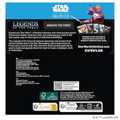 Asmodee Star Wars Unlimited Legends of the Force pack artwork featuring Jedi and Sith