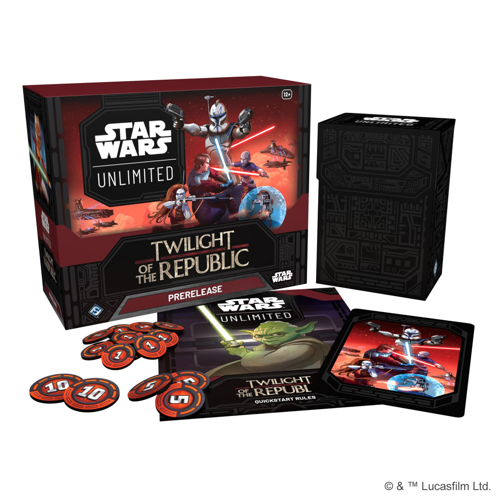 Asmodee Star Wars Unlimited Twilight tokens and damage counters for organized prerelease play.