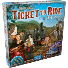 Asmodee Ticket to Ride Iberia map: explore vibrant routes across Spain and Portugal.
