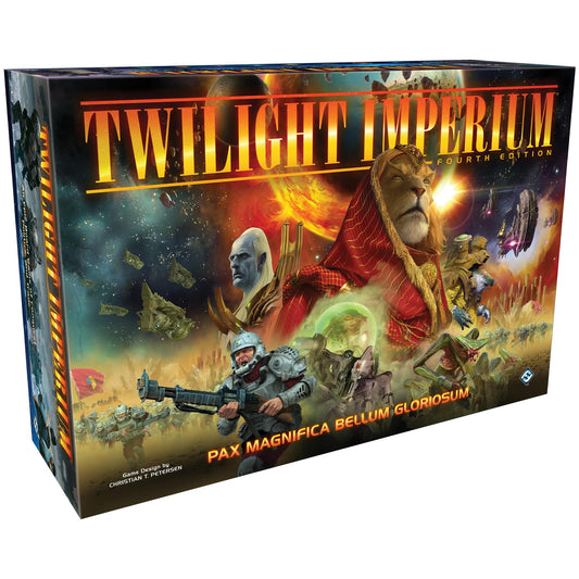 Asmodee Twilight Imperium 4e box art showcasing premium packaging for epic space strategy