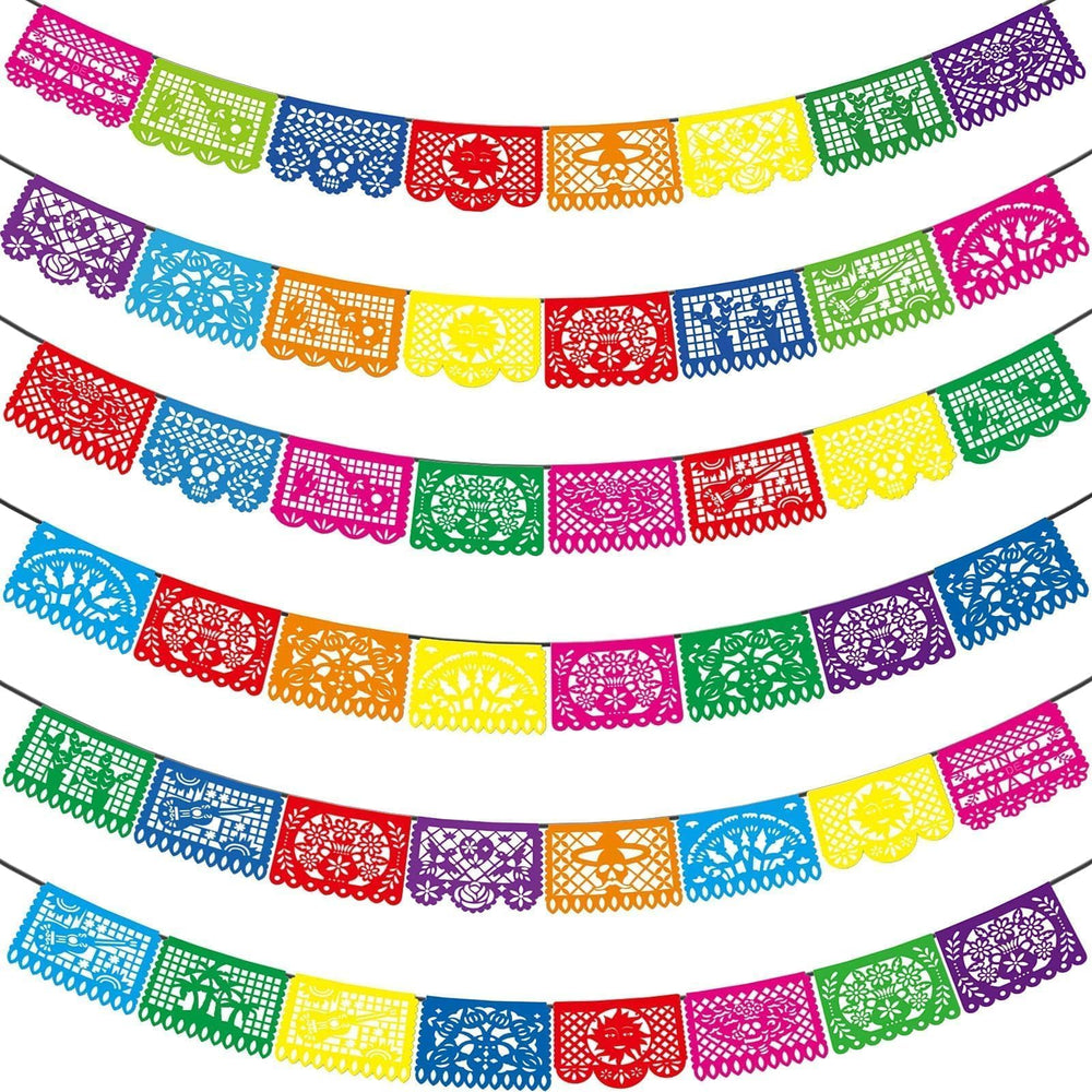 Asoulin Dia de Los Muertos skull banner for vibrant fiesta decor.