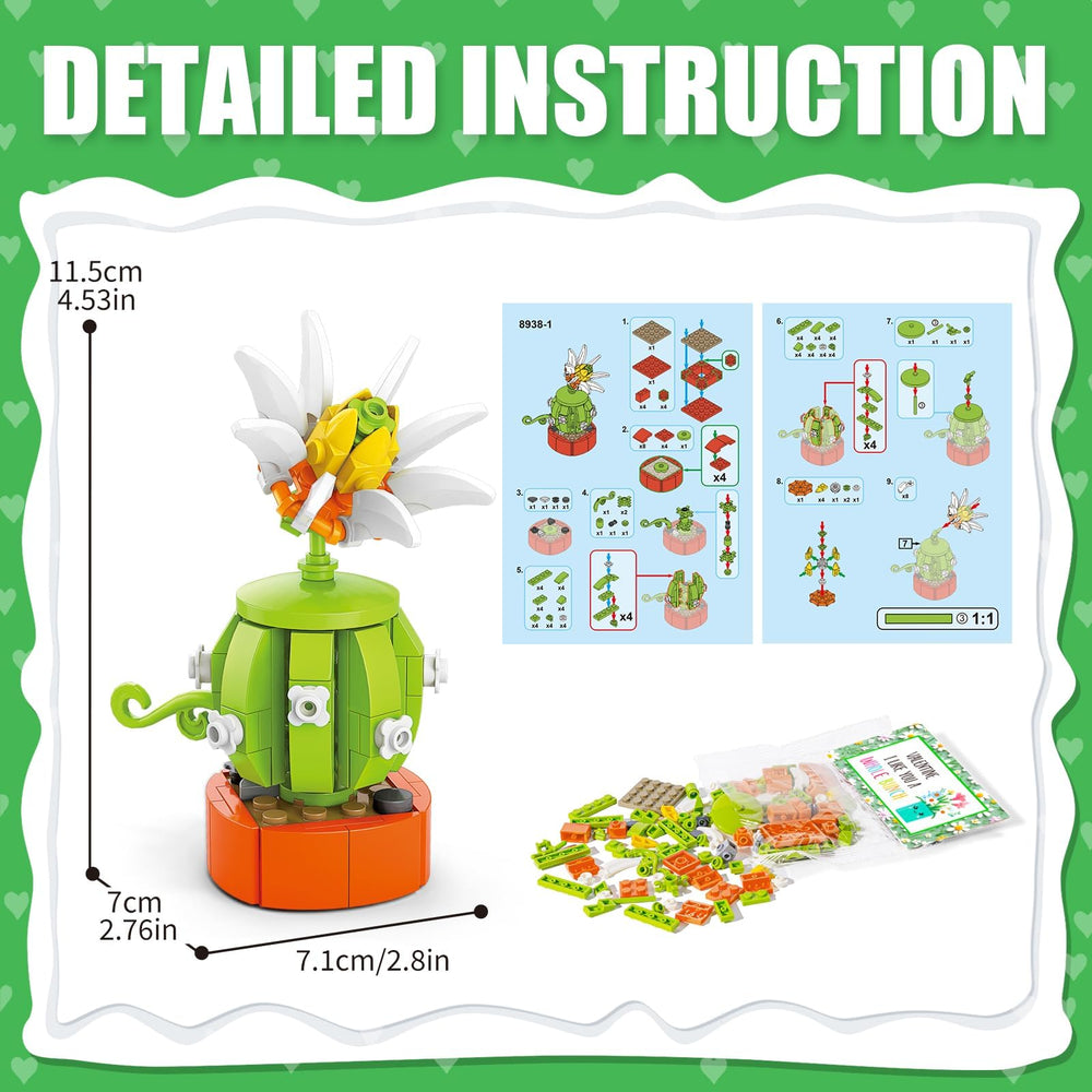Asoulin mini-succulents building blocks ready for simple assembly.