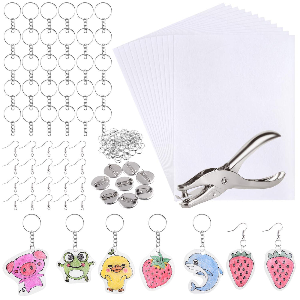 ASTARON kit contents with pieces for keychains and jewelry ideas.