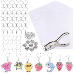 ASTARON kit contents with pieces for keychains and jewelry ideas.
