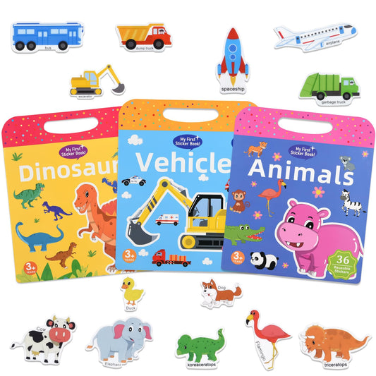 ASTARON 3D Puffy Sticker Book Dino β engaging dino stickers for fine motor practice.