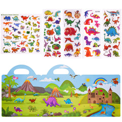 ASTARON 88-dinosaur sticker pack ready for classroom or car activities