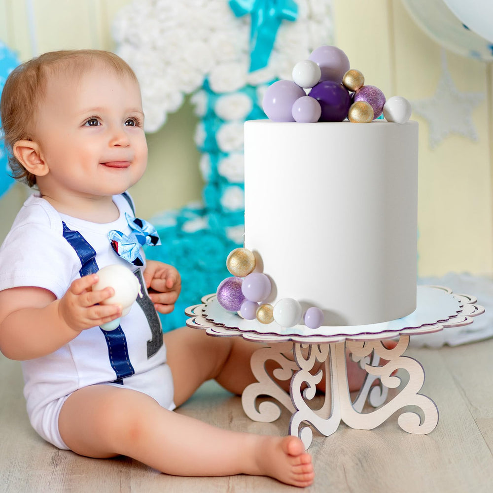 ASTARON dark purple 2.5 cm toppers for layered cake decor