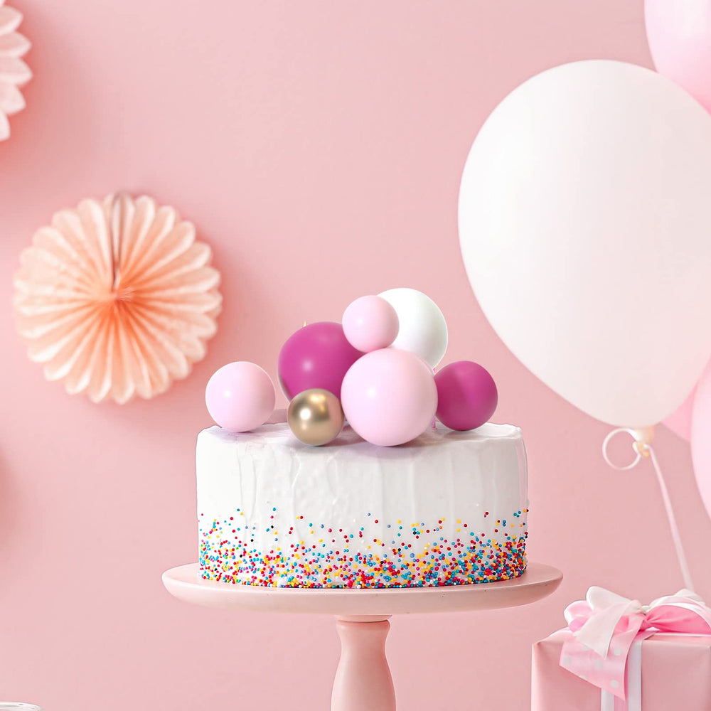 ASTARON white ball cake topper 4cm creates centerpiece impact