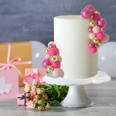 ASTARON glitter rose gold ball topper for celebrations.