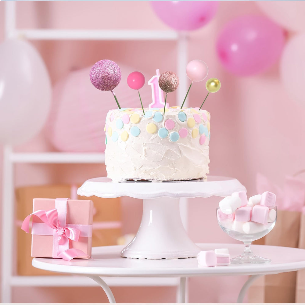 ASTARON multicolor toppers set enhances party cake designs.