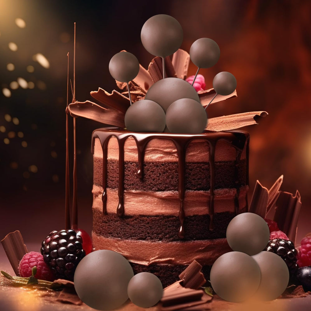 ASTARON brown-ball cake picks offer quick, ready-to-use decoration for desserts.
